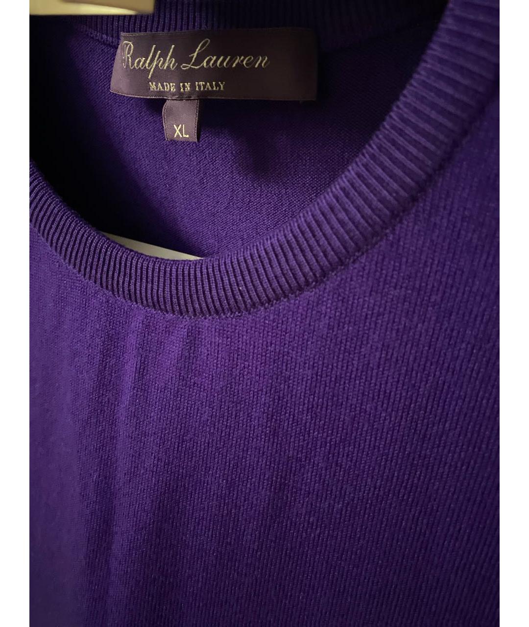 RALPH LAUREN Фиолетовое шерстяное повседневное платье, фото 5