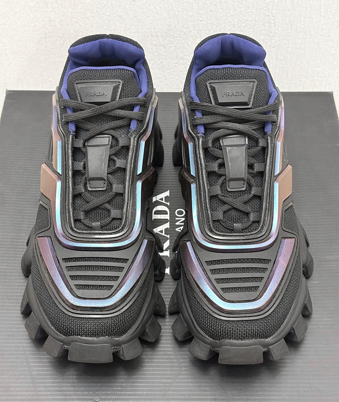 PRADA Черные низкие кроссовки / кеды, фото 3