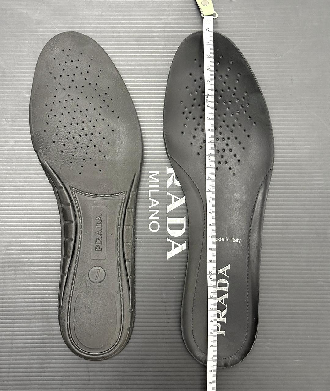 PRADA Черные низкие кроссовки / кеды, фото 7