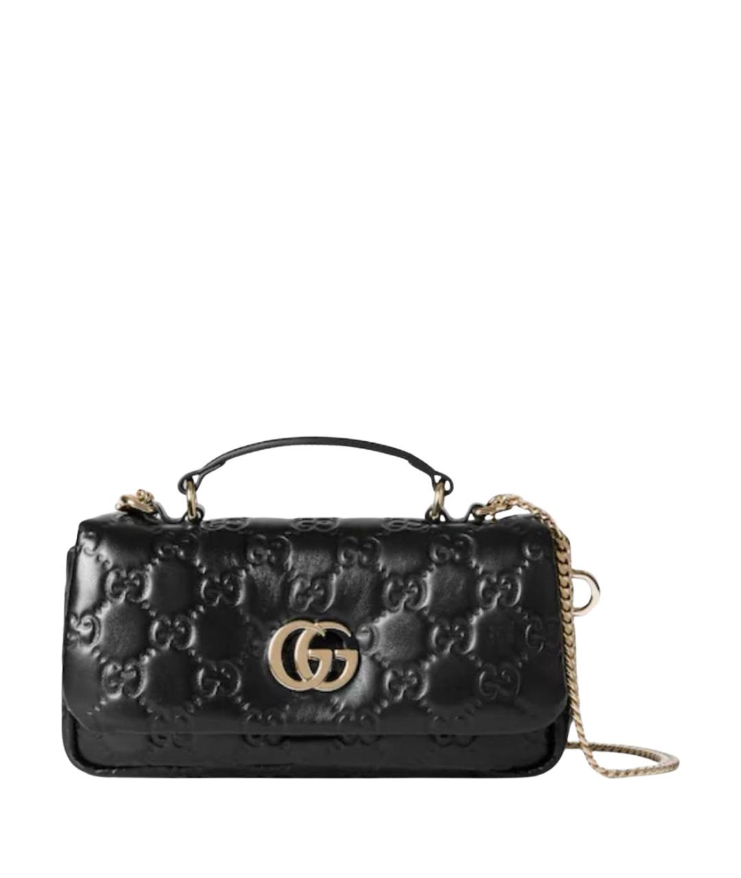 GUCCI Черная кожаная сумка через плечо, фото 1