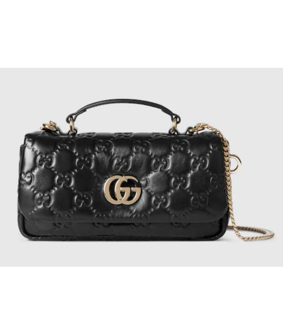 GUCCI Черная кожаная сумка через плечо, фото 8