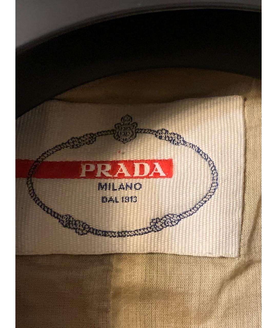 PRADA Коричневая кожаная куртка, фото 3