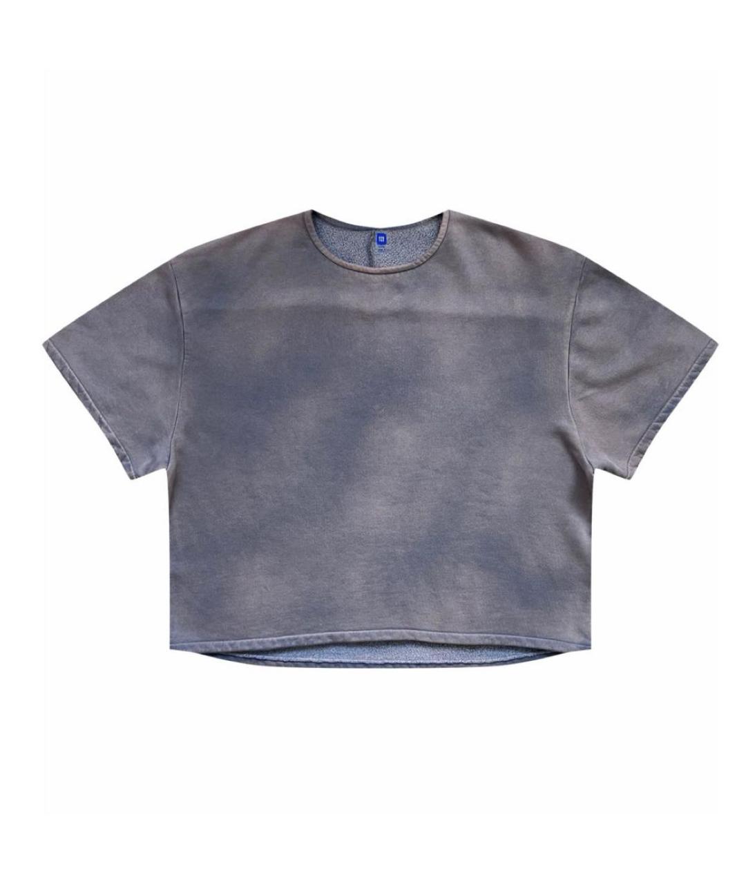 YEEZY Серая хлопковая футболка, фото 8