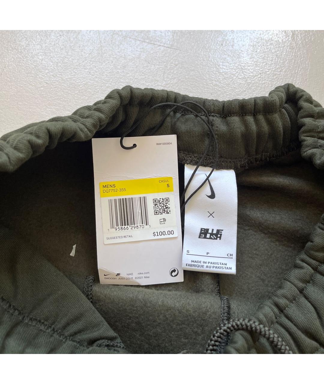 NIKE Хаки хлопковые повседневные брюки, фото 7