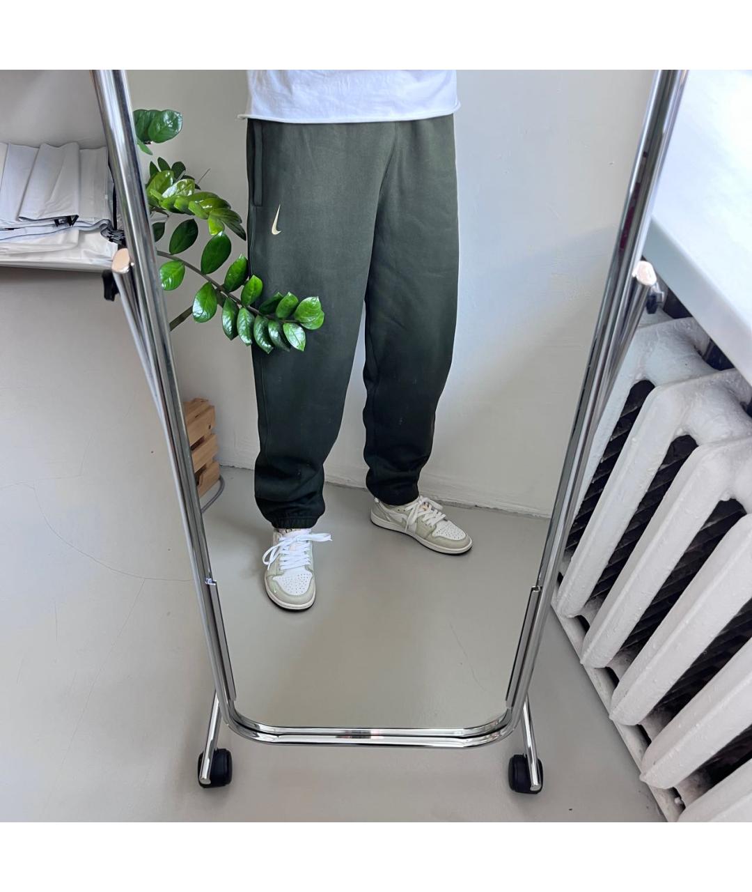 NIKE Хаки хлопковые повседневные брюки, фото 8