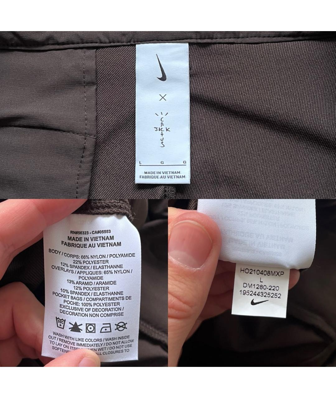 CACTUS JACK BY TRAVIS SCOTT Коричневые синтетические повседневные брюки, фото 8