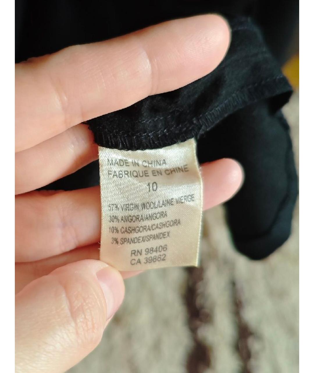 THEORY Черное шерстяное повседневное платье, фото 4