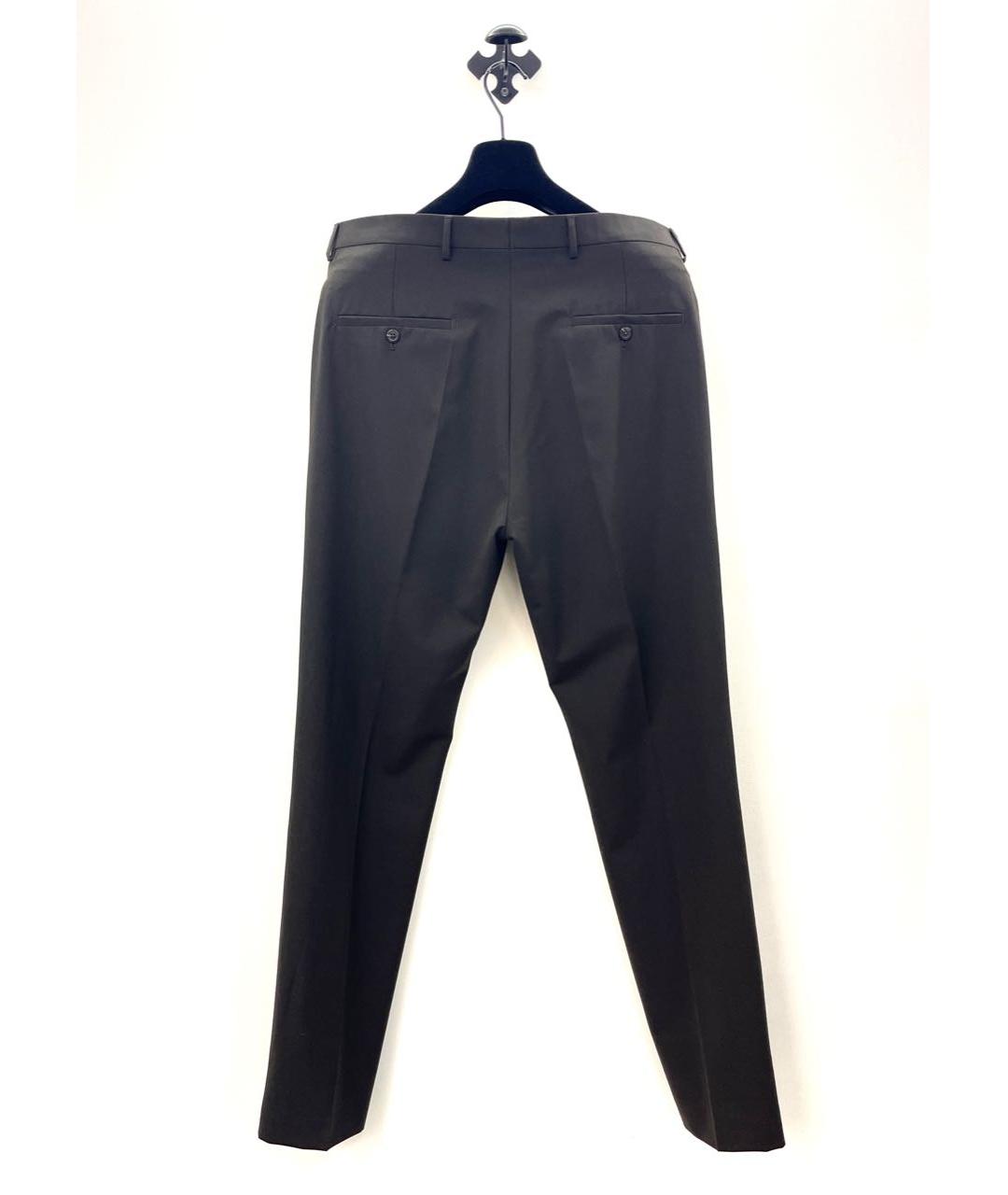 RICK OWENS Коричневые шерстяные классические брюки, фото 3