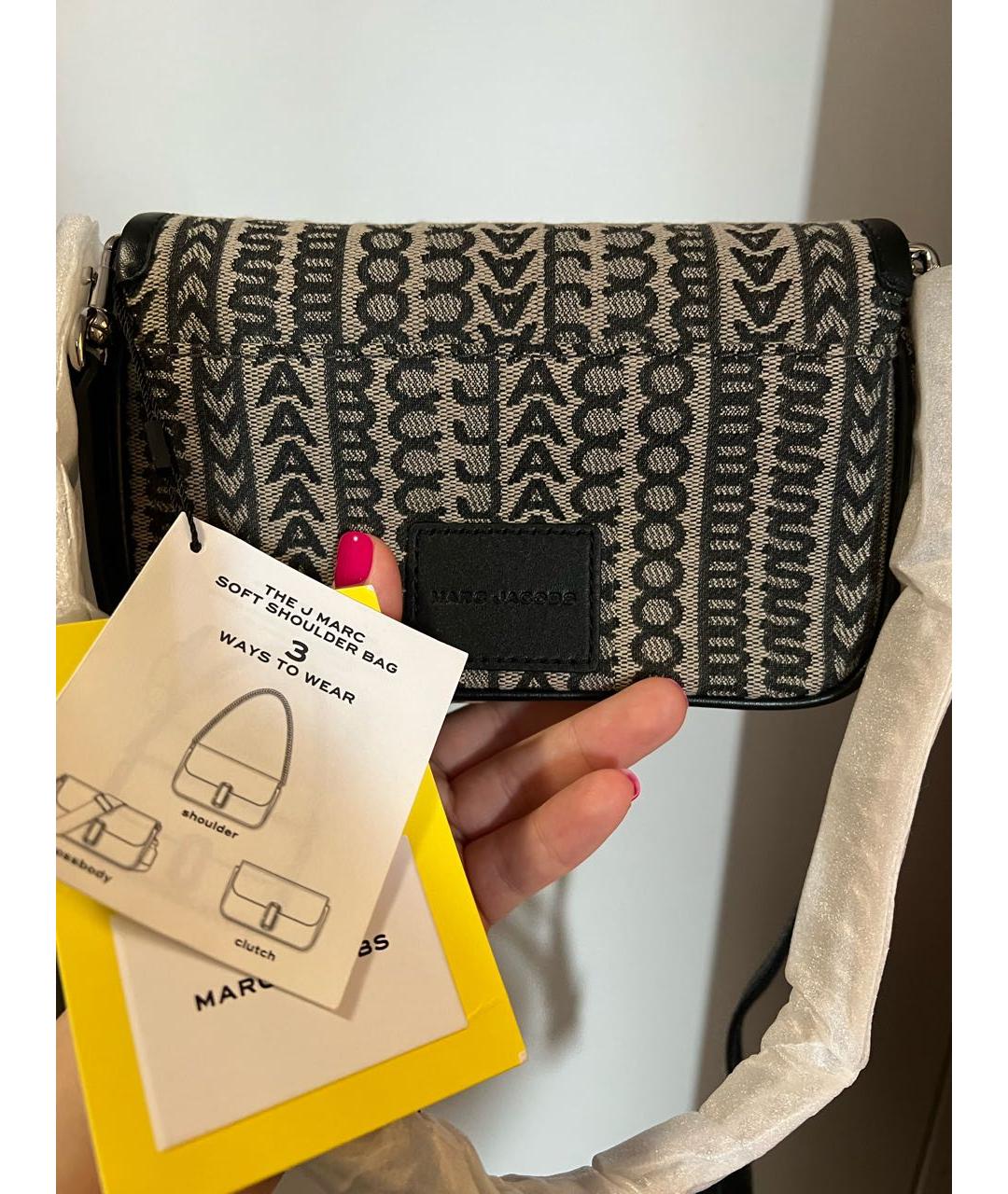 MARC JACOBS Серая тканевая сумка через плечо, фото 3