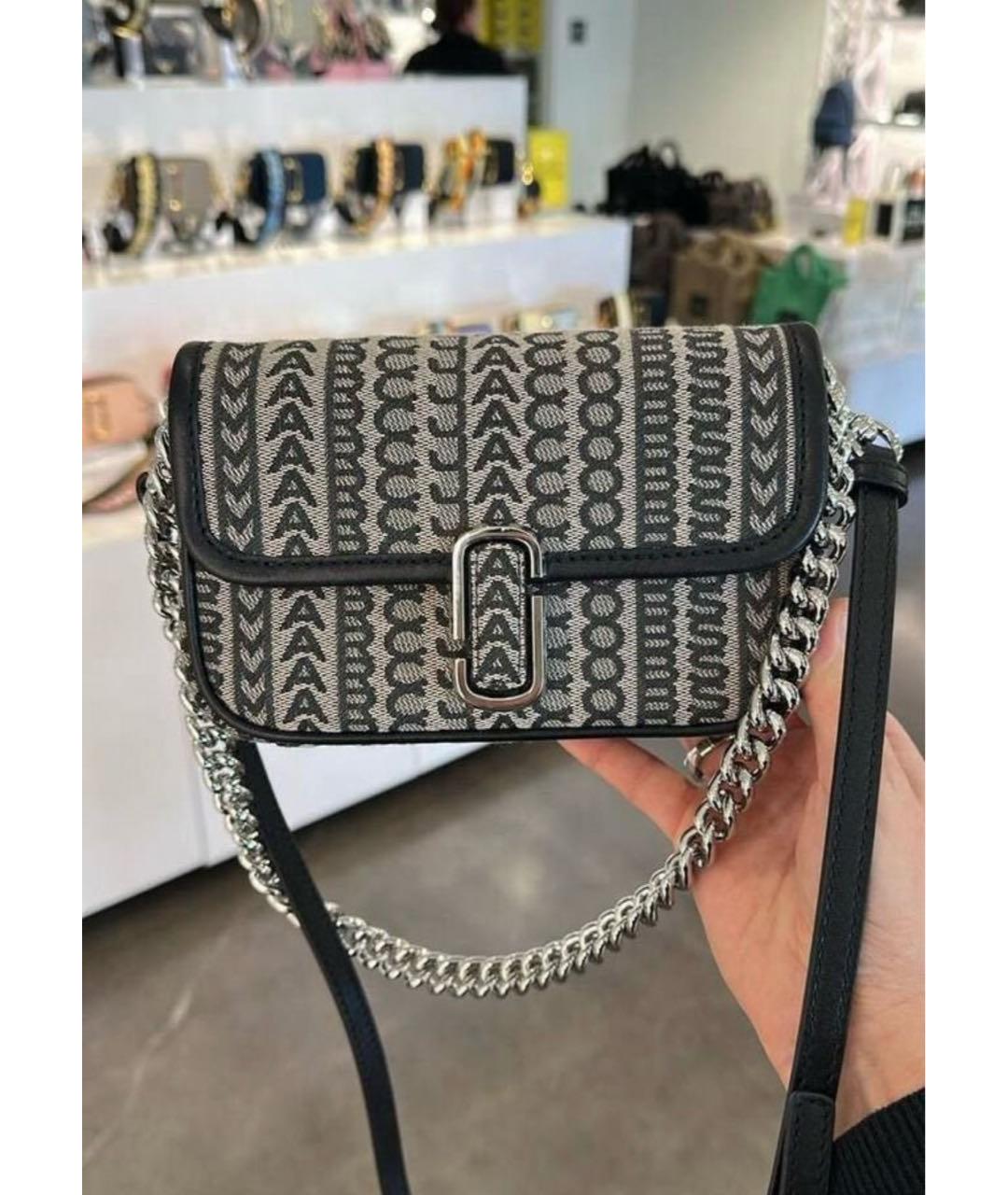 MARC JACOBS Серая тканевая сумка через плечо, фото 4