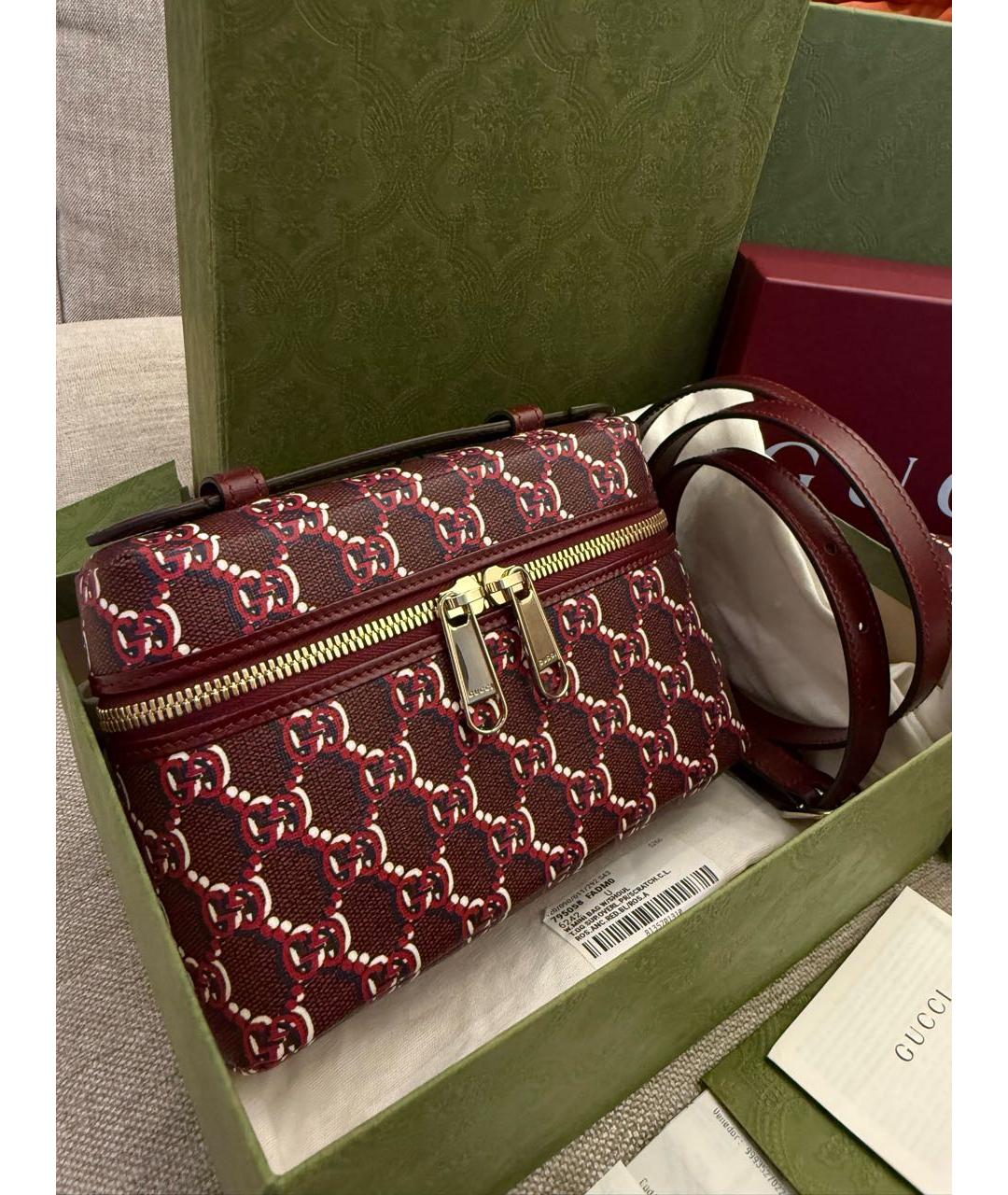 GUCCI Бордовая сумка через плечо, фото 9