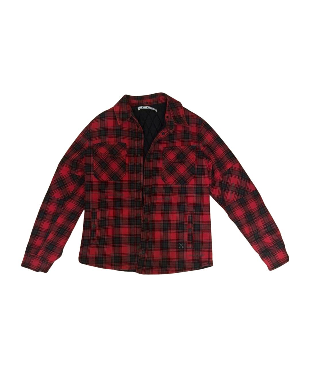 OFF-WHITE Красная замшевая куртка, фото 1