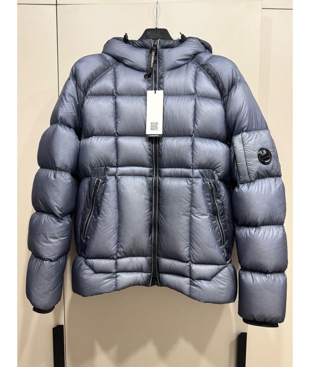 CP COMPANY Синий полиэстеровый пуховик, фото 6