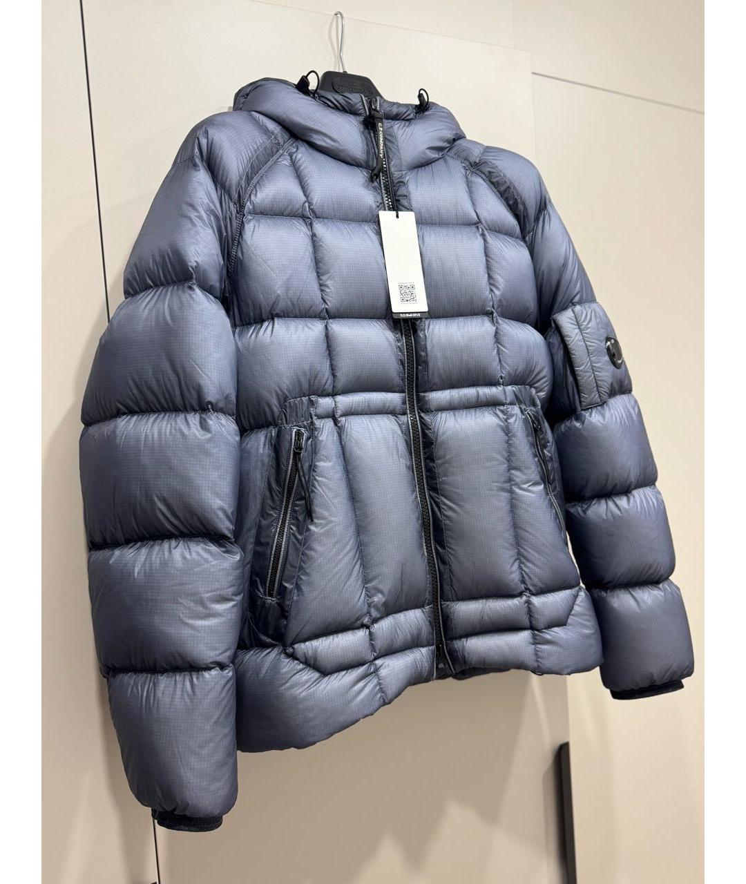 CP COMPANY Синий полиэстеровый пуховик, фото 3