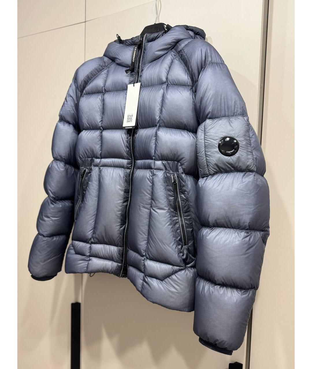 CP COMPANY Синий полиэстеровый пуховик, фото 4