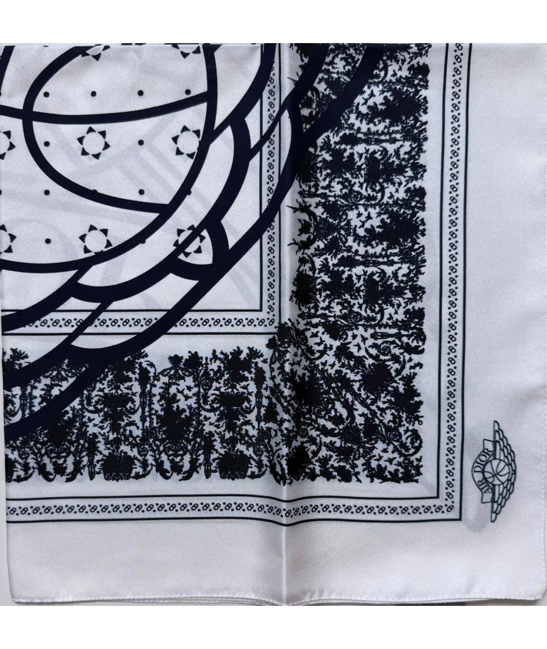 CHRISTIAN DIOR Белый шелковый платок, фото 5