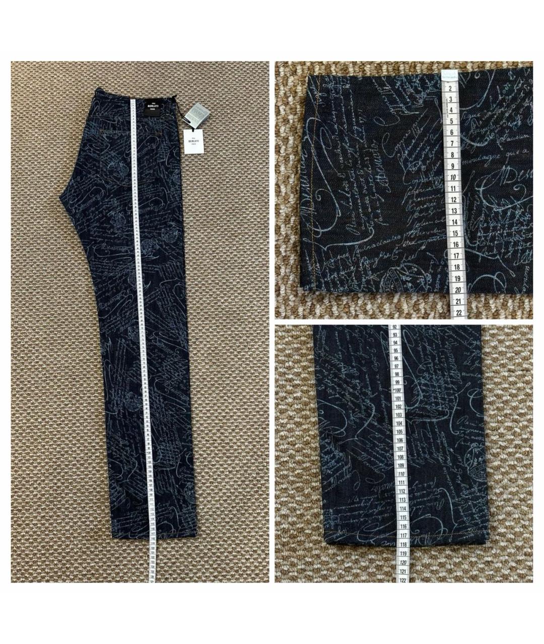 BERLUTI Темно-синие хлопковые джинсы, фото 8