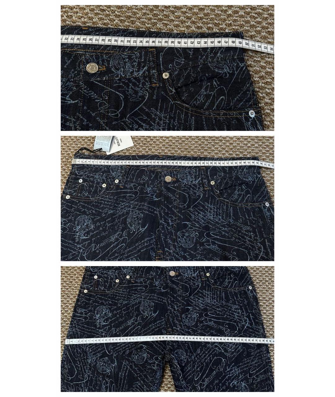 BERLUTI Темно-синие хлопковые джинсы, фото 7