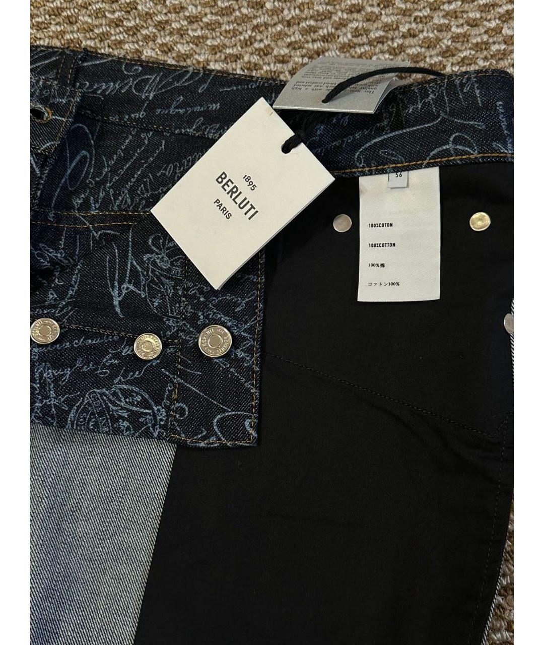 BERLUTI Темно-синие хлопковые джинсы, фото 5