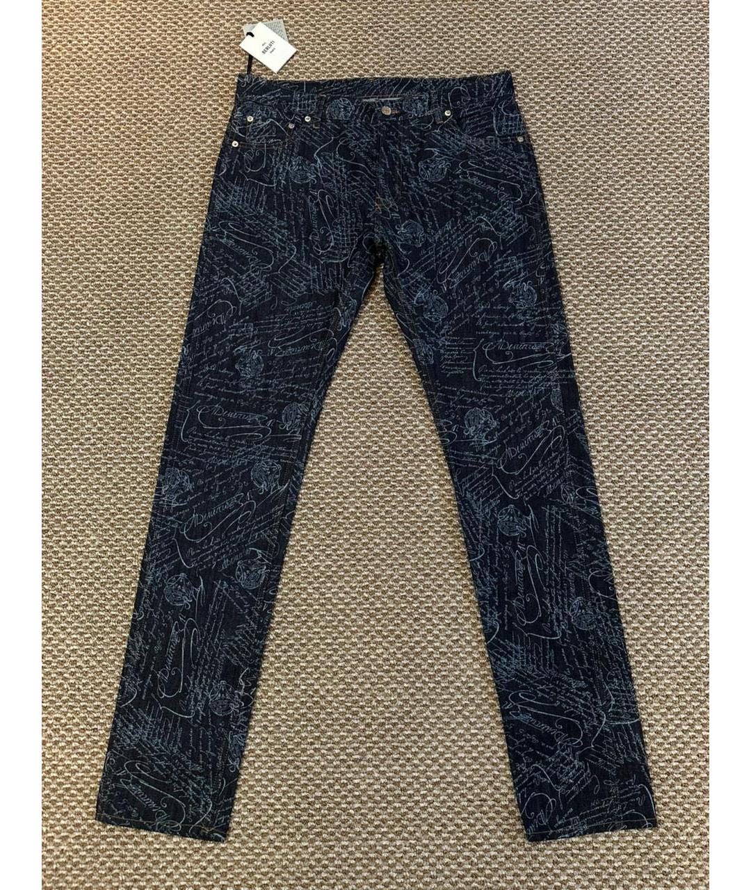 BERLUTI Темно-синие хлопковые джинсы, фото 9
