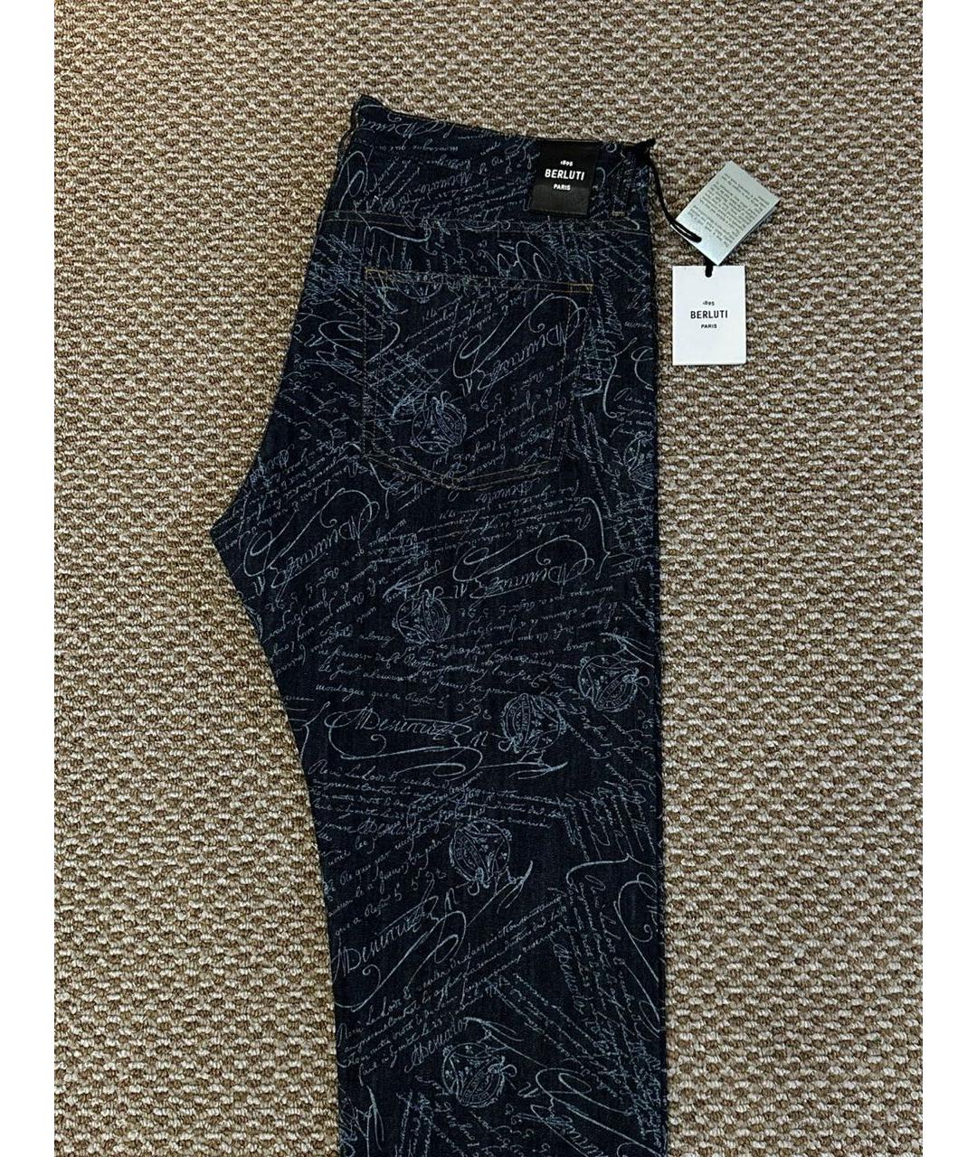 BERLUTI Темно-синие хлопковые джинсы, фото 4