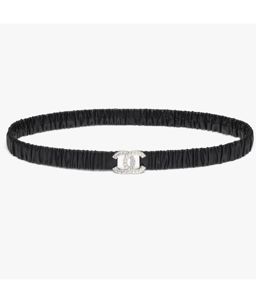 CHANEL Черный кожаный ремень, фото 4