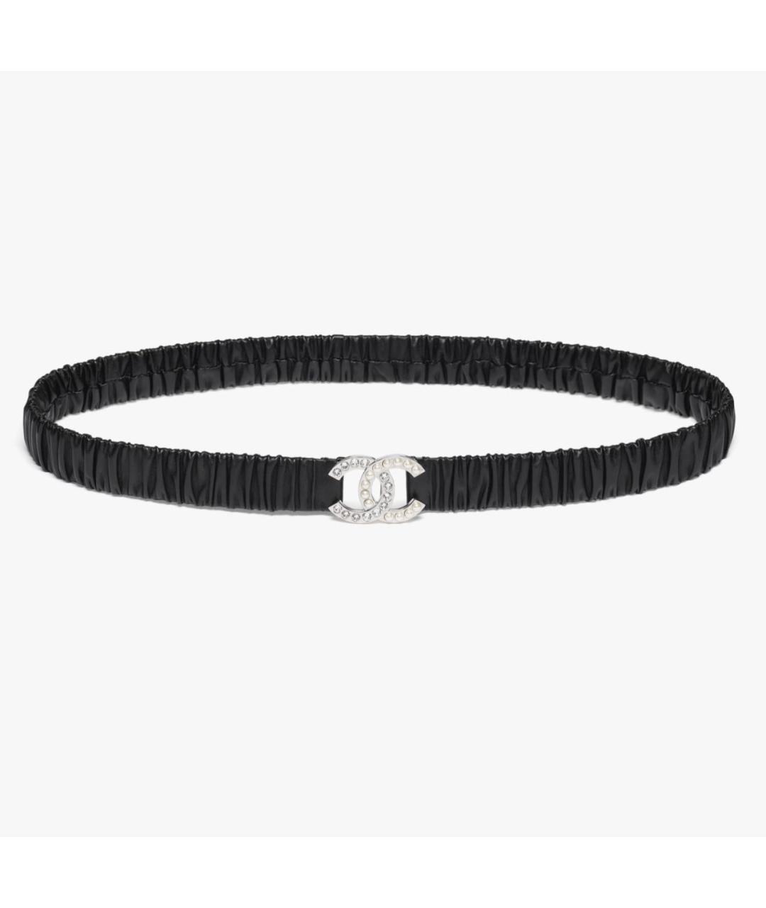 CHANEL Черный кожаный ремень, фото 3