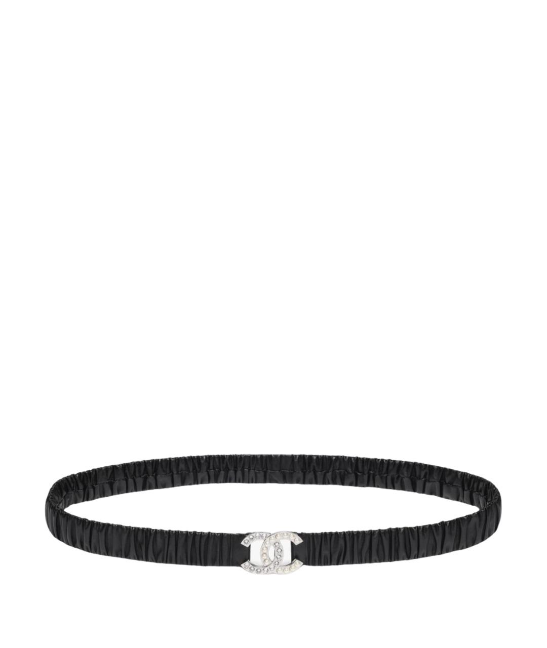 CHANEL Черный кожаный ремень, фото 1