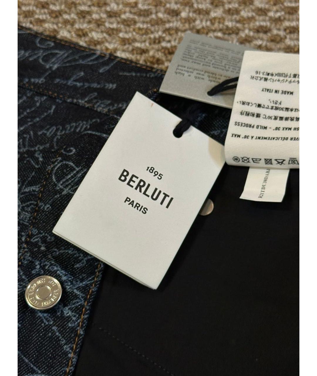 BERLUTI Темно-синие хлопковые джинсы, фото 6