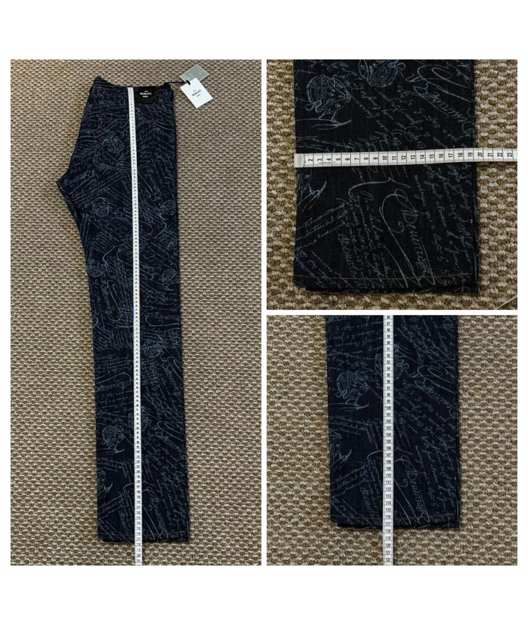 BERLUTI Темно-синие хлопковые джинсы, фото 8