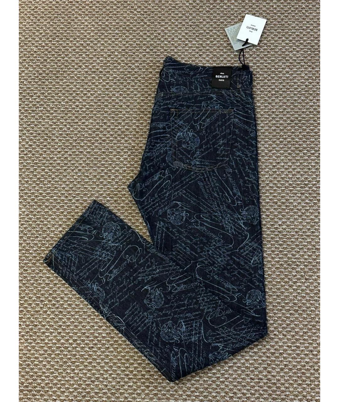BERLUTI Темно-синие хлопковые джинсы, фото 4