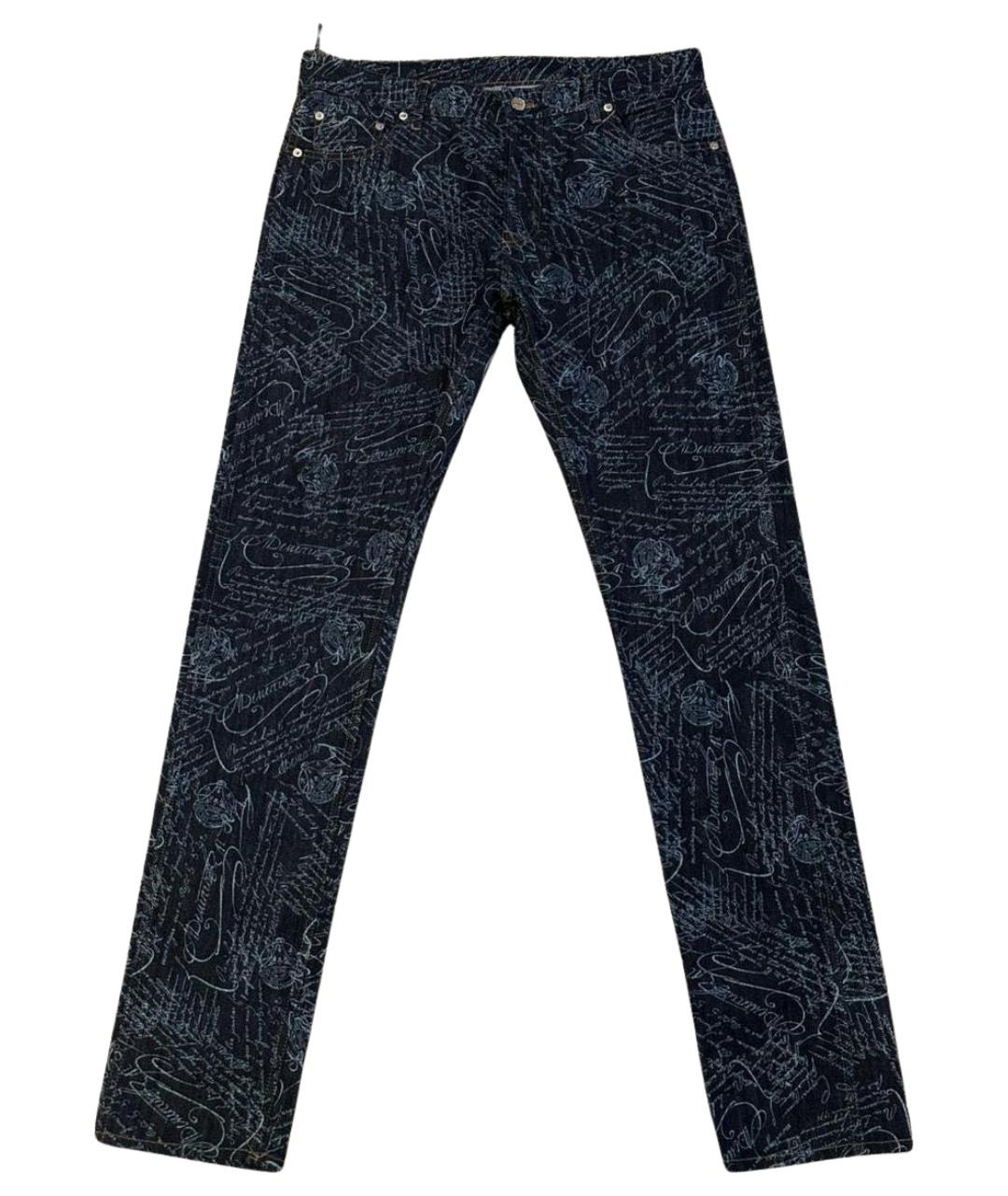 BERLUTI Темно-синие хлопковые джинсы, фото 1