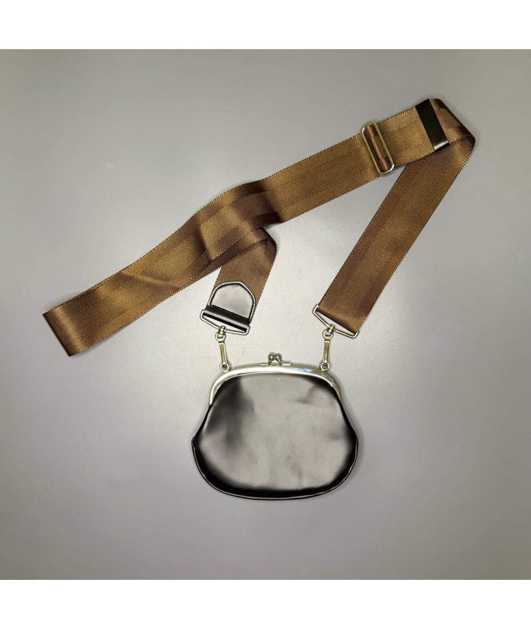 COMME DES GARÇONS Черная кожаная сумка через плечо, фото 5