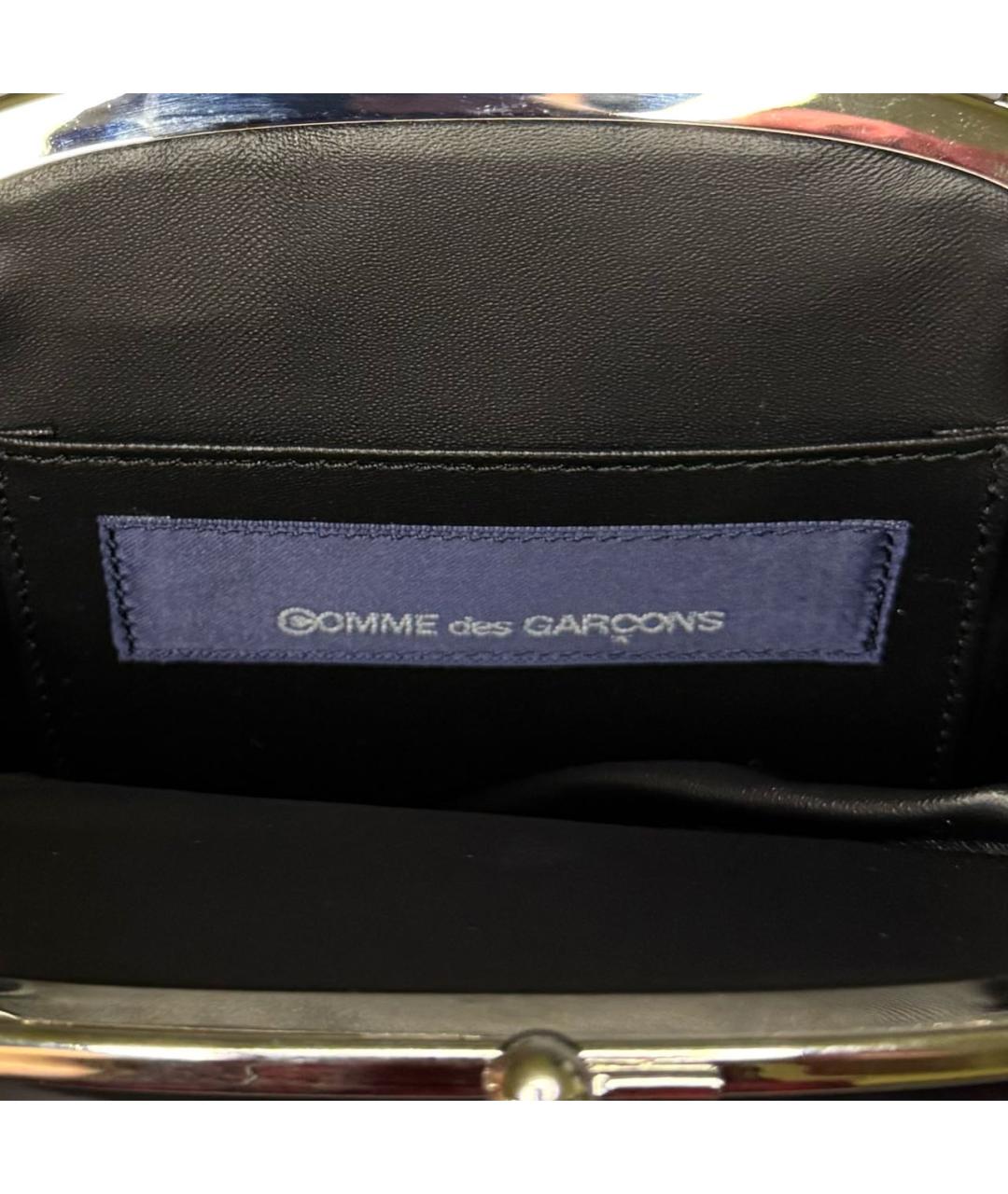 COMME DES GARÇONS Черная кожаная сумка через плечо, фото 4