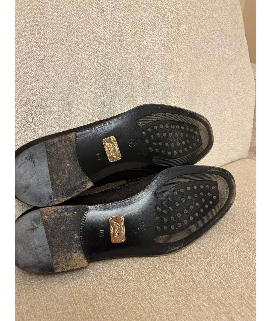 BRIONI Черные кожаные лоферы, фото 6