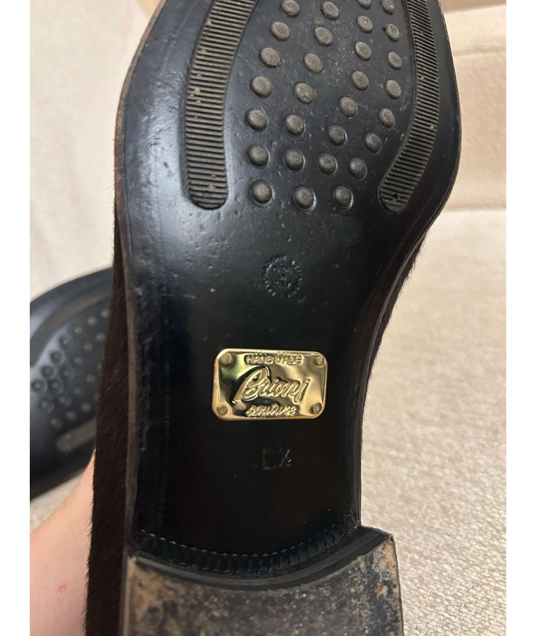 BRIONI Черные кожаные лоферы, фото 8