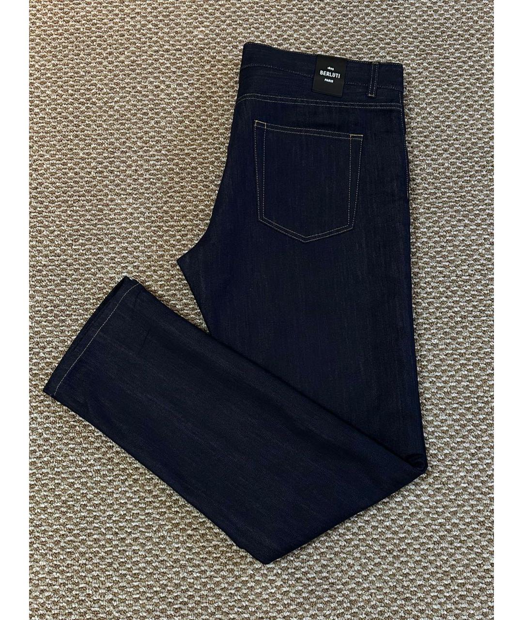 BERLUTI Темно-синие хлопковые джинсы, фото 4