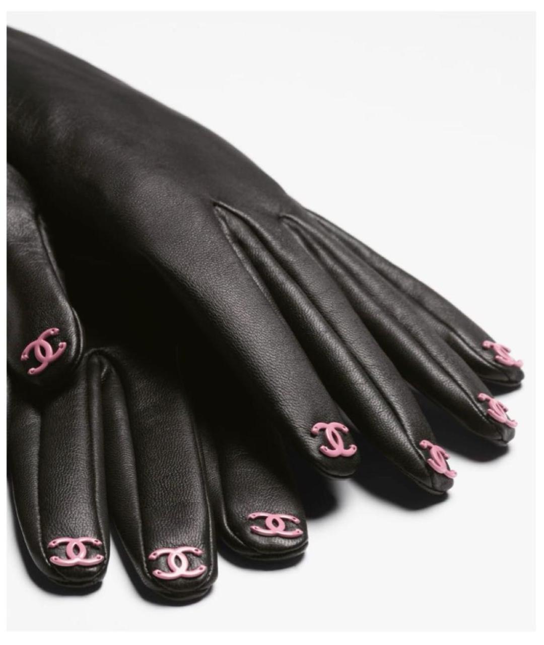 CHANEL Черные кожаные перчатки, фото 2