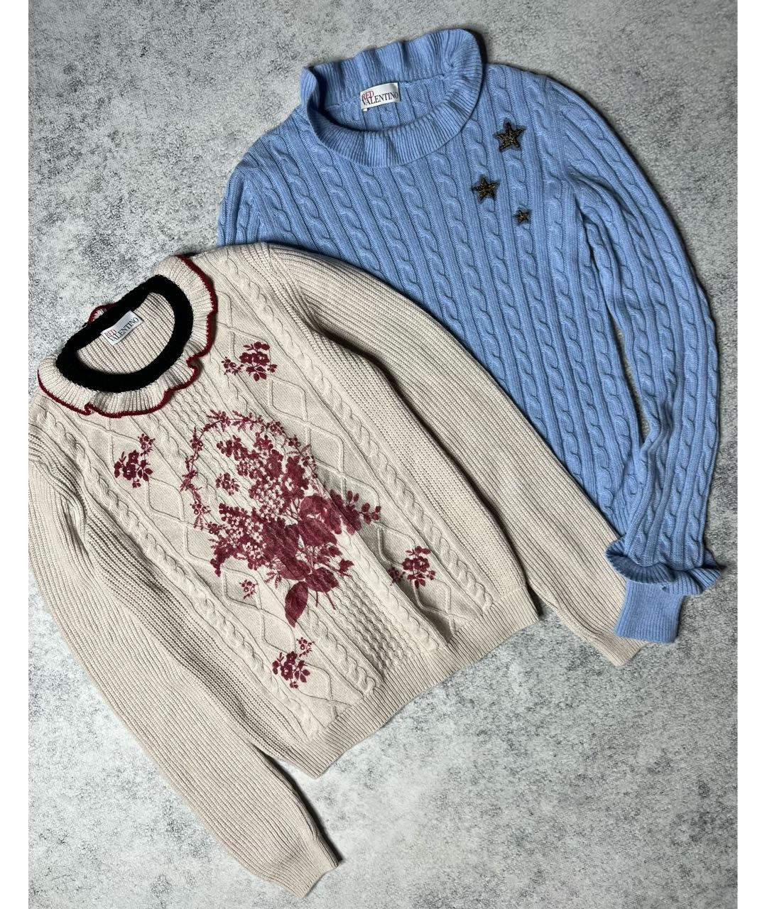 RED VALENTINO Голубой шерстяной джемпер / свитер, фото 6