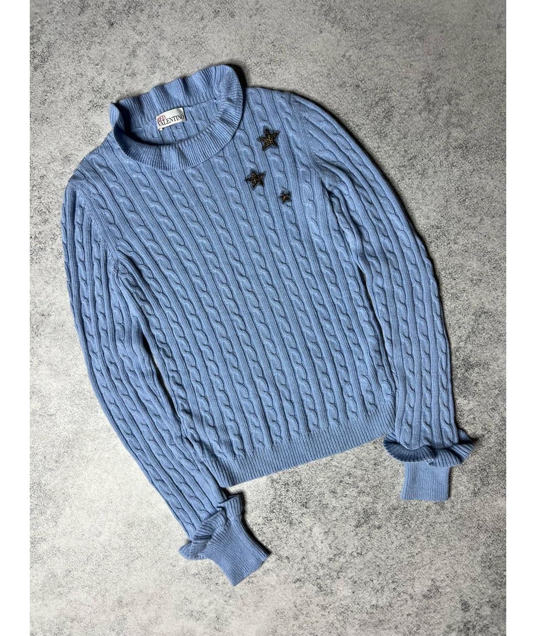 RED VALENTINO Голубой шерстяной джемпер / свитер, фото 7