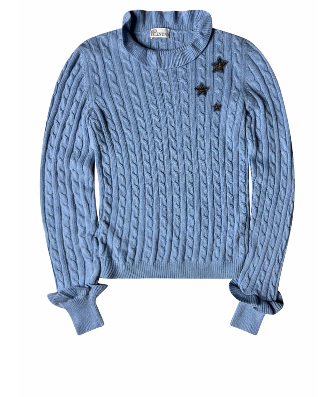 RED VALENTINO Голубой шерстяной джемпер / свитер, фото 1