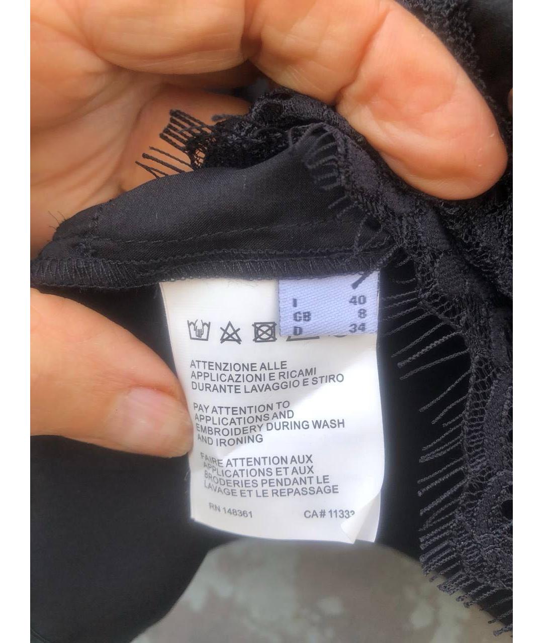 PINKO Черная шелковая блузы, фото 3