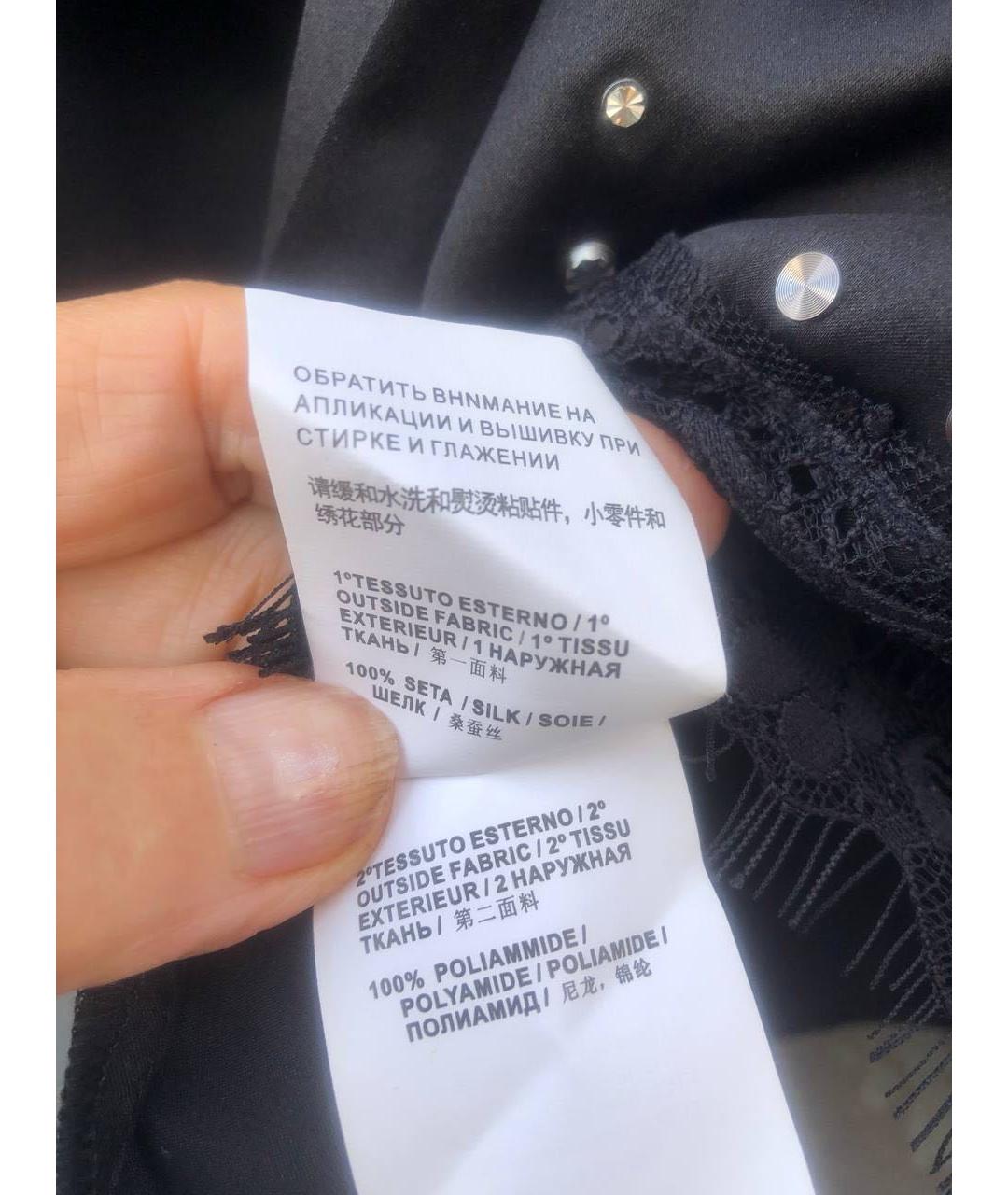 PINKO Черная шелковая блузы, фото 4