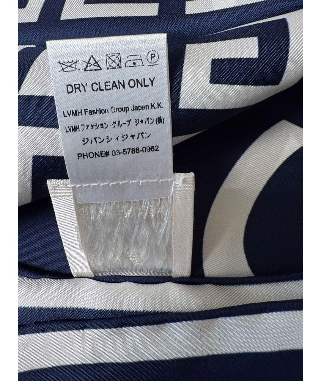 GIVENCHY Синий шелковый платок, фото 6