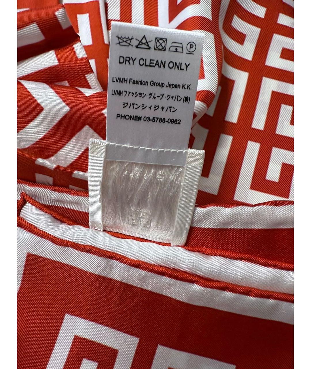 GIVENCHY Красный шелковый платок, фото 6