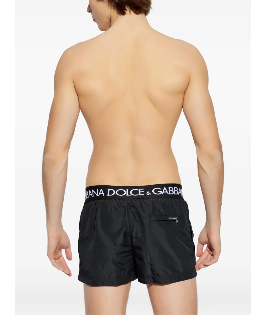 DOLCE&GABBANA Черные полиэстеровые плавки, фото 3