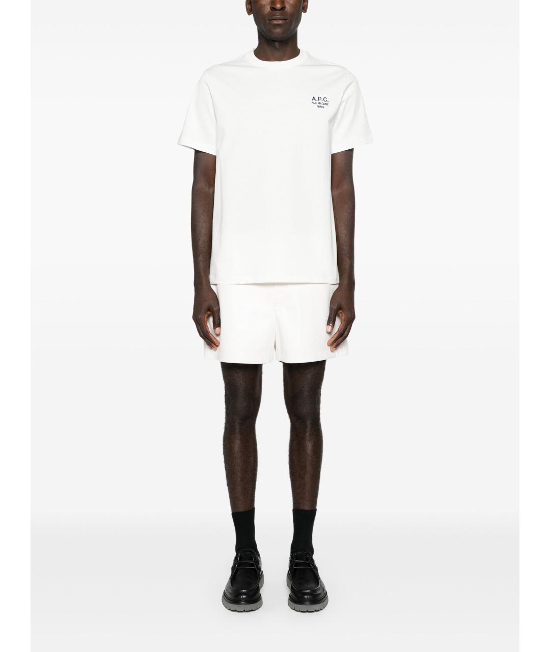 A.P.C. Белая хлопковая футболка, фото 2