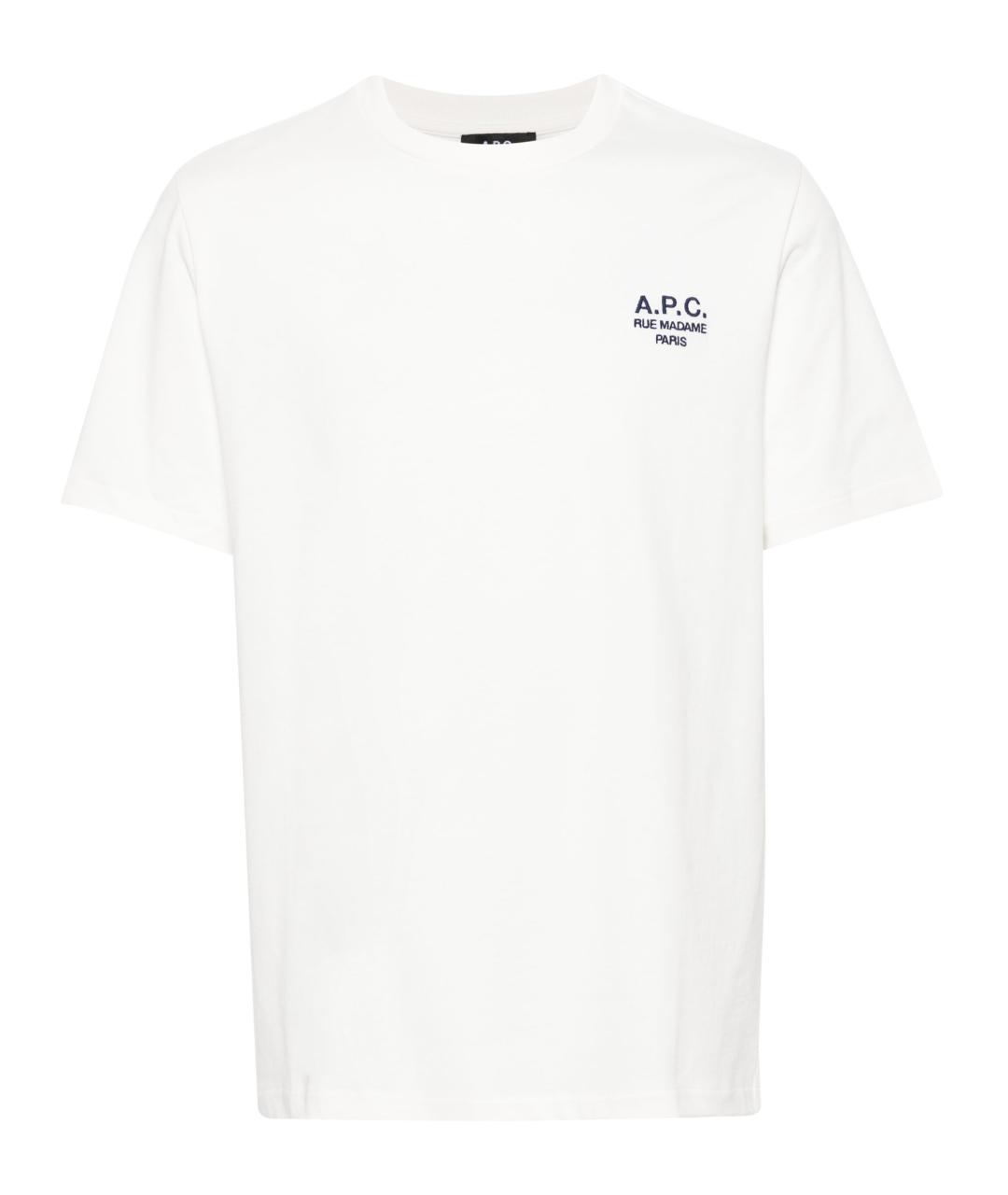 A.P.C. Белая хлопковая футболка, фото 1