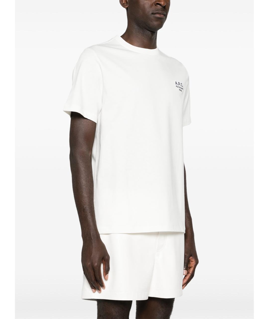 A.P.C. Белая хлопковая футболка, фото 3