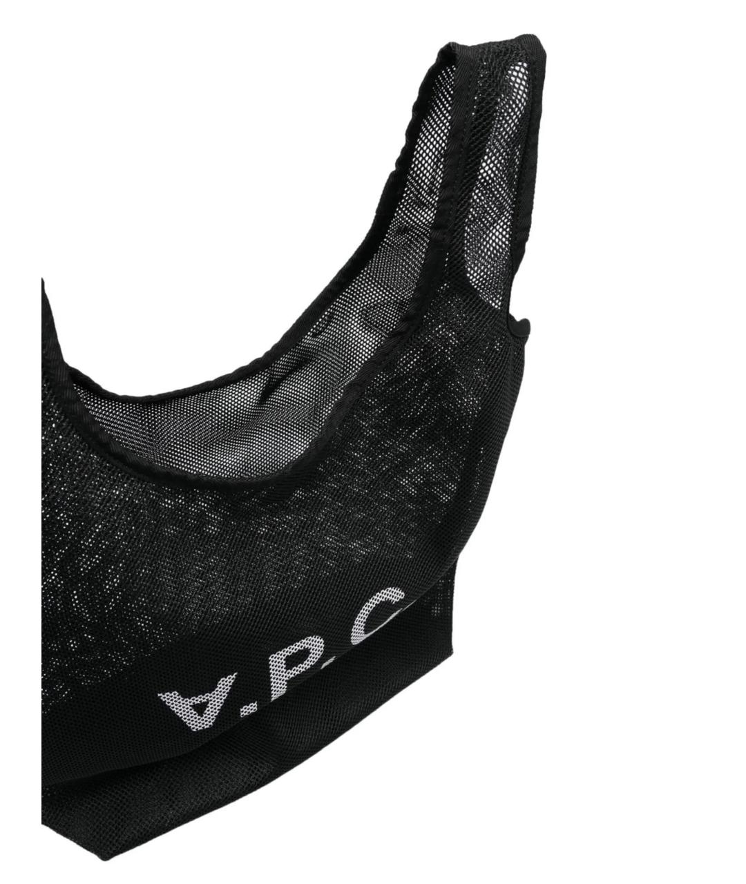 A.P.C. Черная тканевая сумка тоут, фото 5